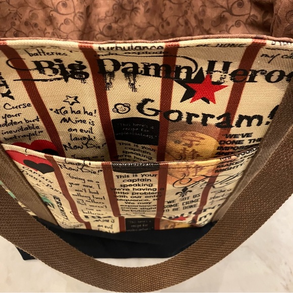 Firefly quirky handmade tote - 2 pockets - Picture 4 of 11